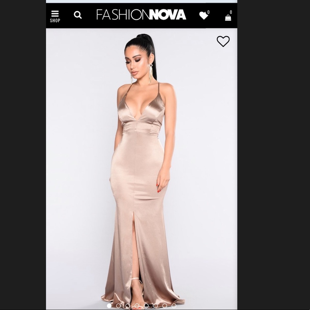 Decadence satin dress FASHION NOVA NWT